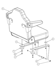 Seat Assembly Diagram and Parts List for M54-HN 53BB5ETW750-24-HP Cub Cadet Lawn Tractor